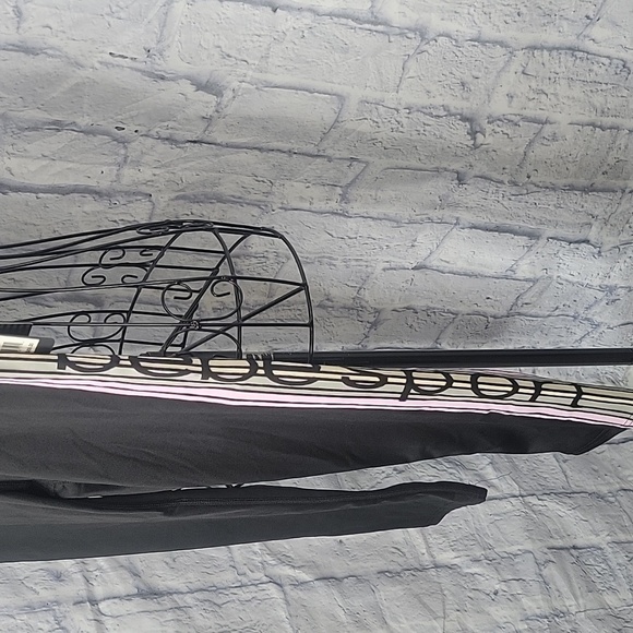 BEBE Sport Black/Pink Crush Side Stripe Capri Leggings Large‎ NWT - Picture 4 of 8